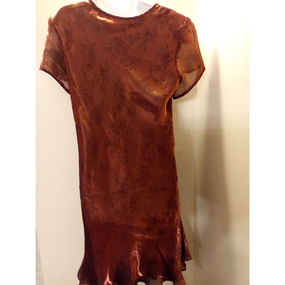 KARIN STEVENS Dress NEW NO TAG BRONZE SIZE 14 - Picture 4 of 8